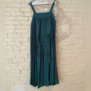 Anthropologie green maxi dress